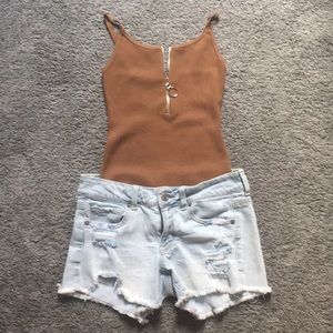 Distressed American Eagle Short Shorts